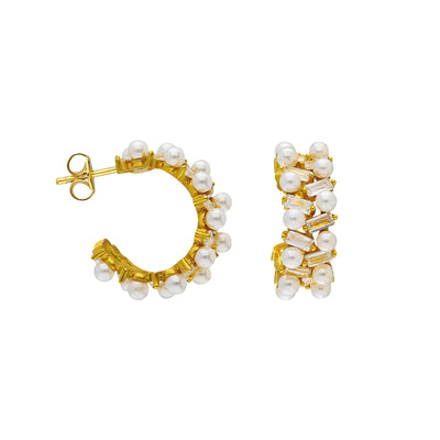 Ohrringe-Perlen mit filigranen Zirkonia (6073216598201)