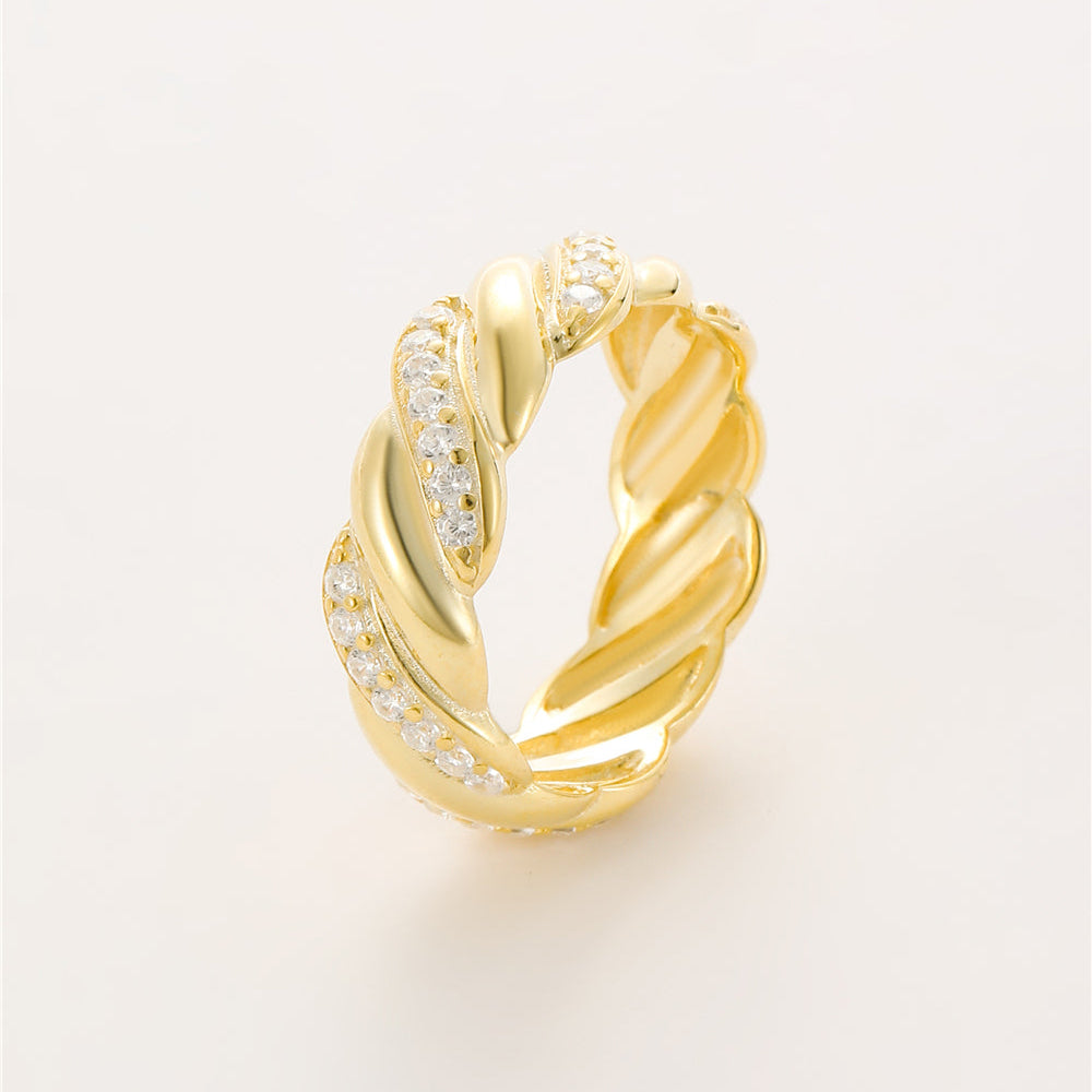 Braid Ring mit Zirkonia