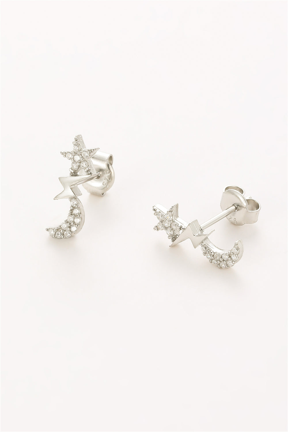 Star Moon - stud earrings
