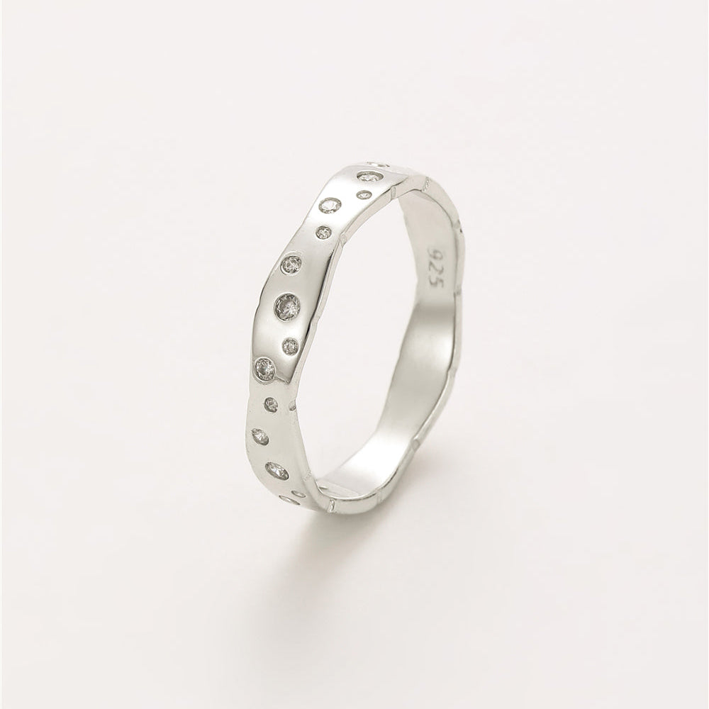 Sparkling Wave Ring