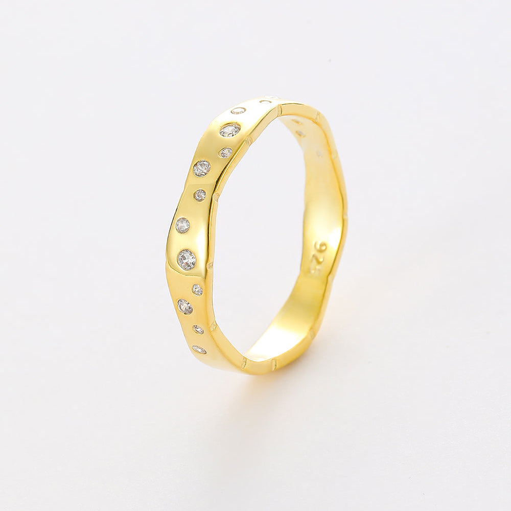 Sparkling Wave Ring