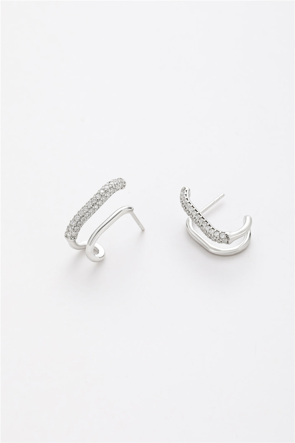 Twisted cubic zirconia earrings