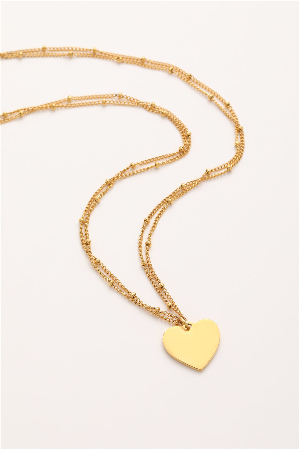 Double Heart necklace with engraving