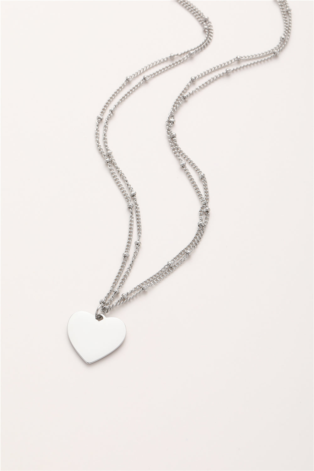 Halskette Double Heart mit Gravur