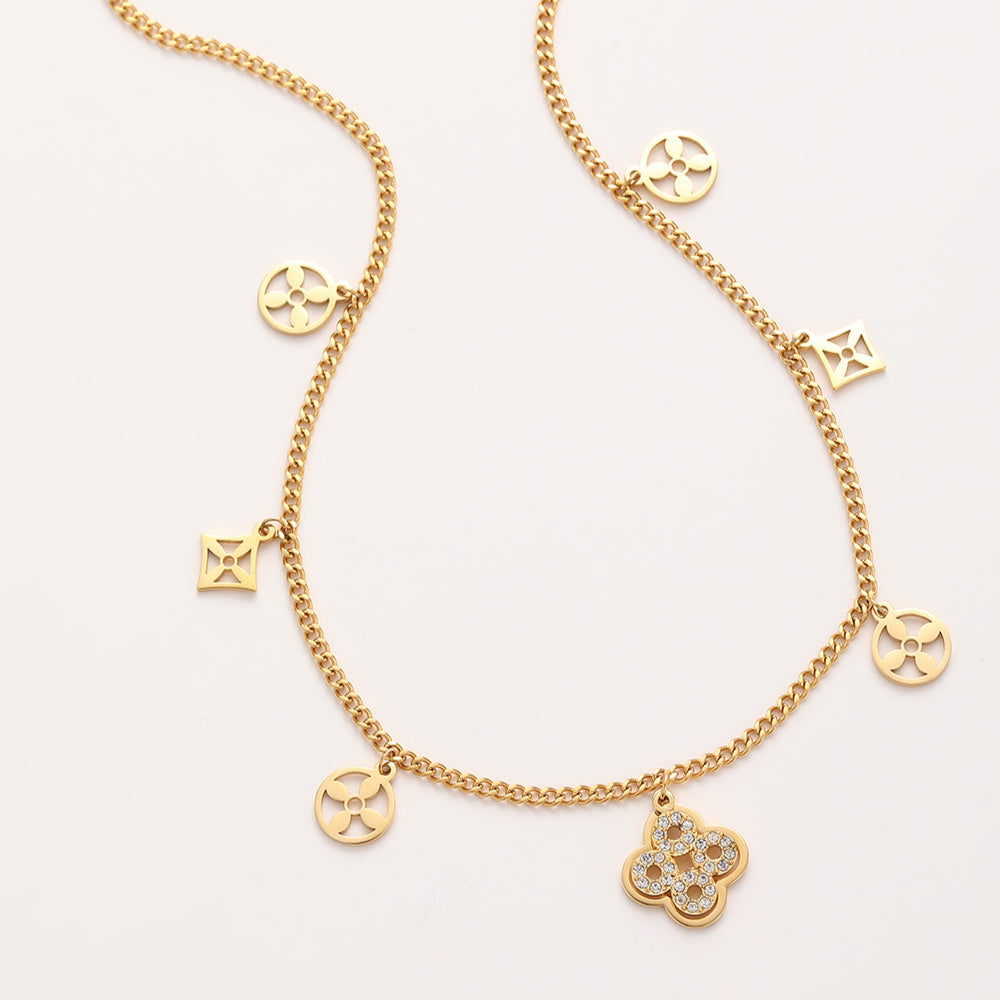 Estilo necklace with zirconia