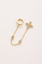 Ohrstecker Flower mit Earcuff