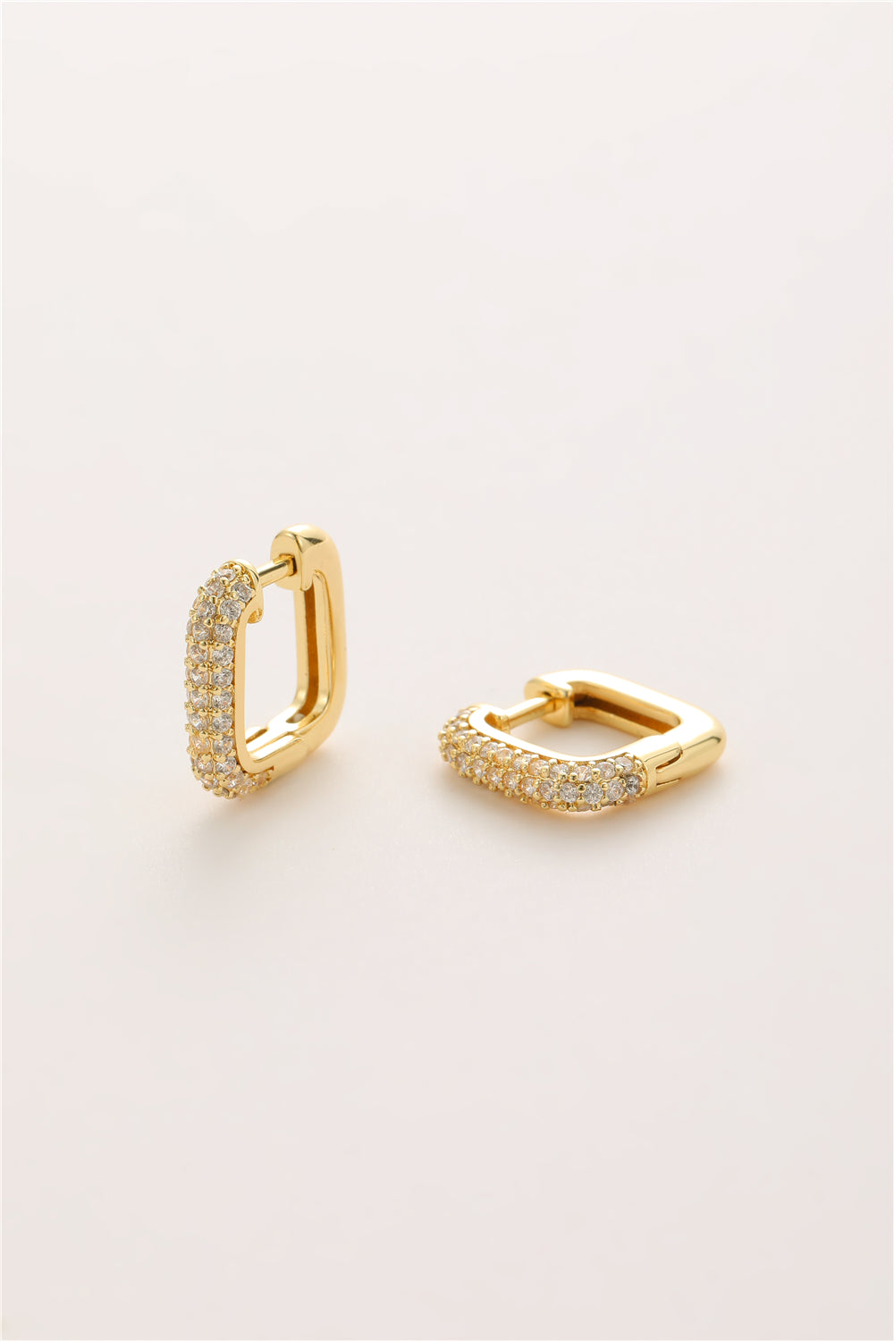 Mini Ovale Strass-Ohrringe