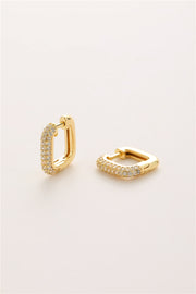 Mini Ovale Strass-Ohrringe