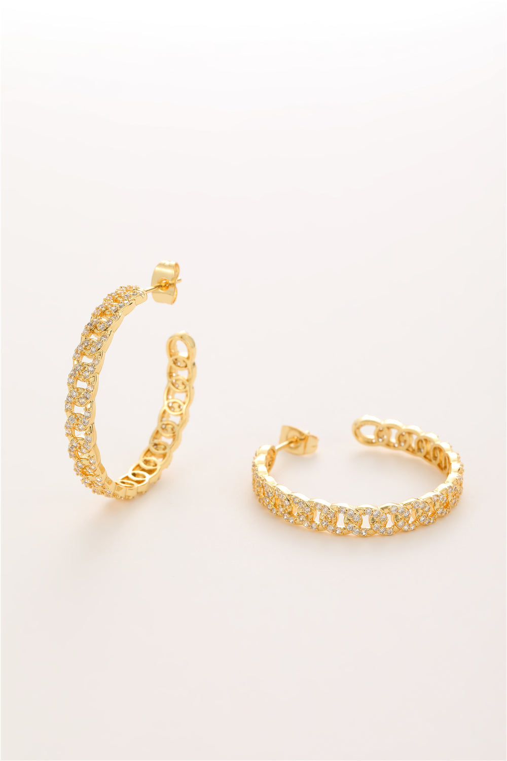 Kreolen Chain-Style mit Zirkonia