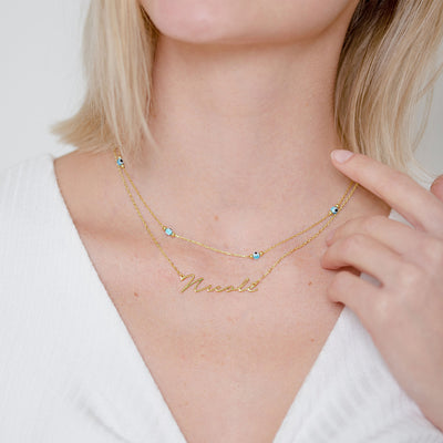14K - 585 gold name chain - Var. Notera