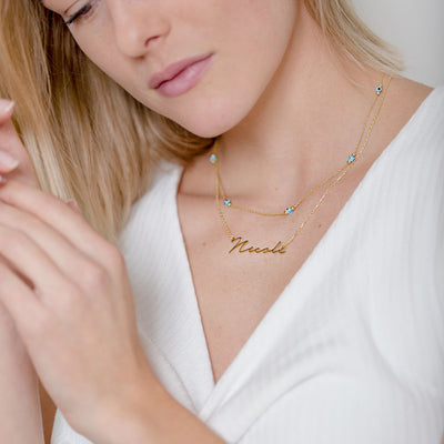 14K - 585 gold name chain - Var. Notera