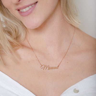 14K - 585 gold name chain - Var. Alesia