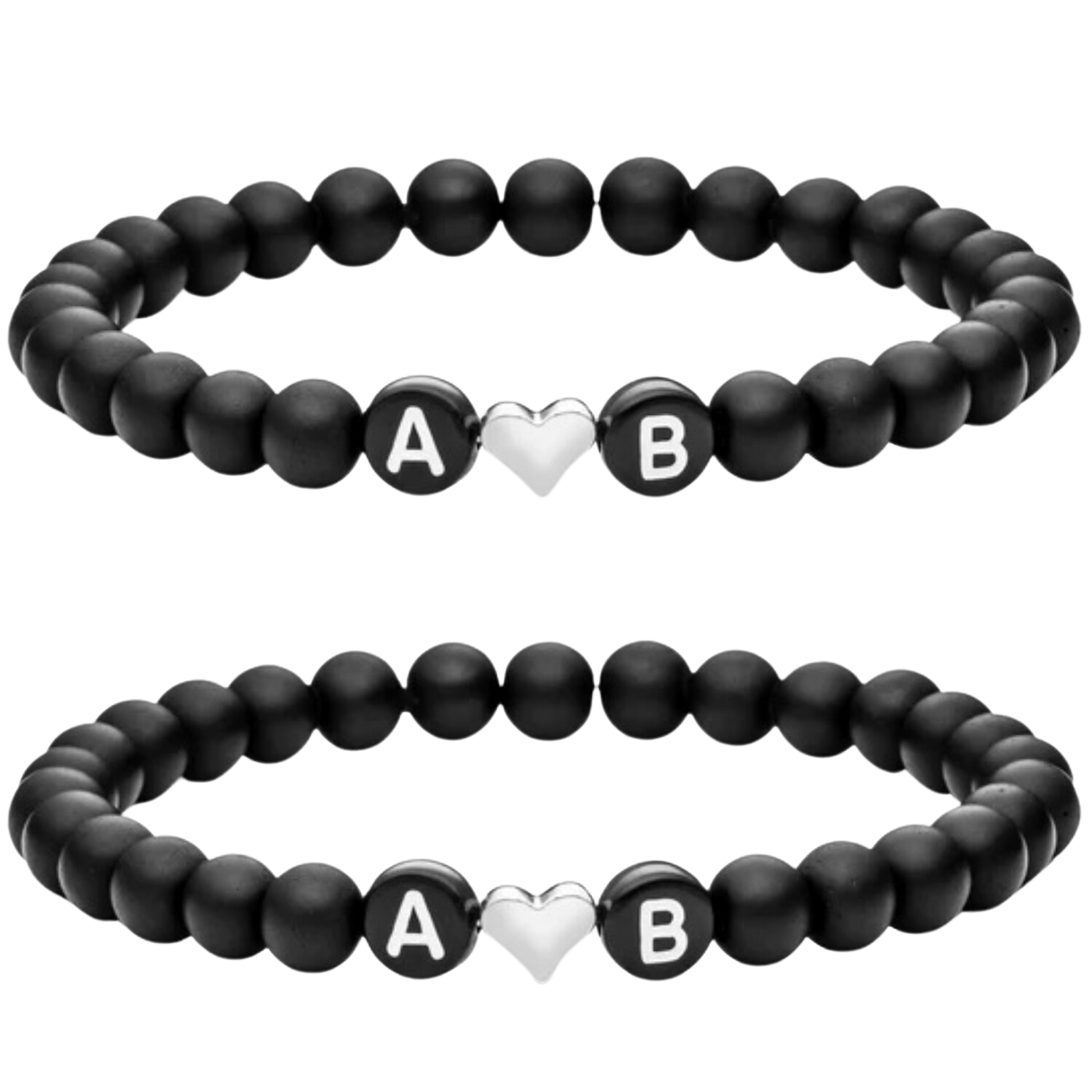 Pearl bracelets with initials &amp; heart