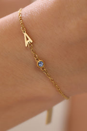 Birthstones Letter Armband