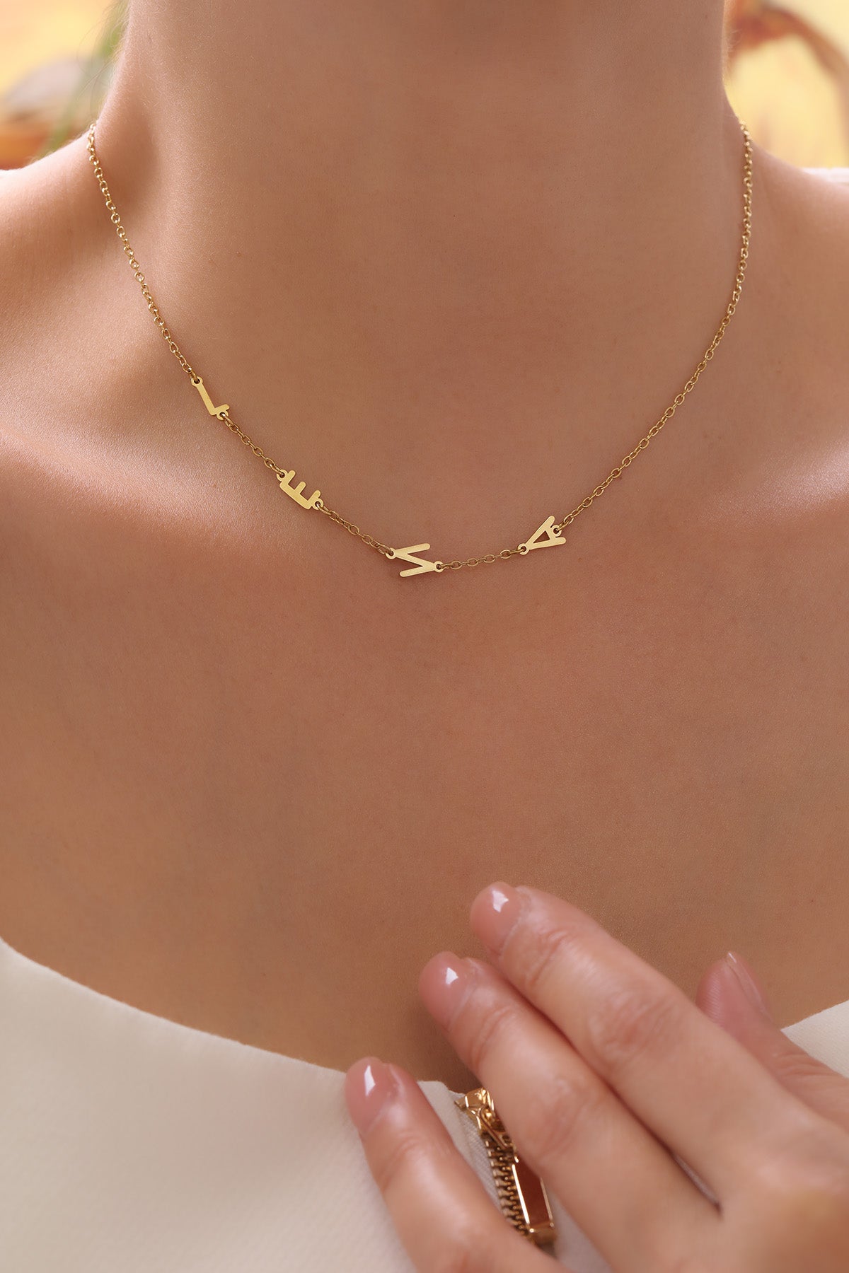 Side Letter Halskette