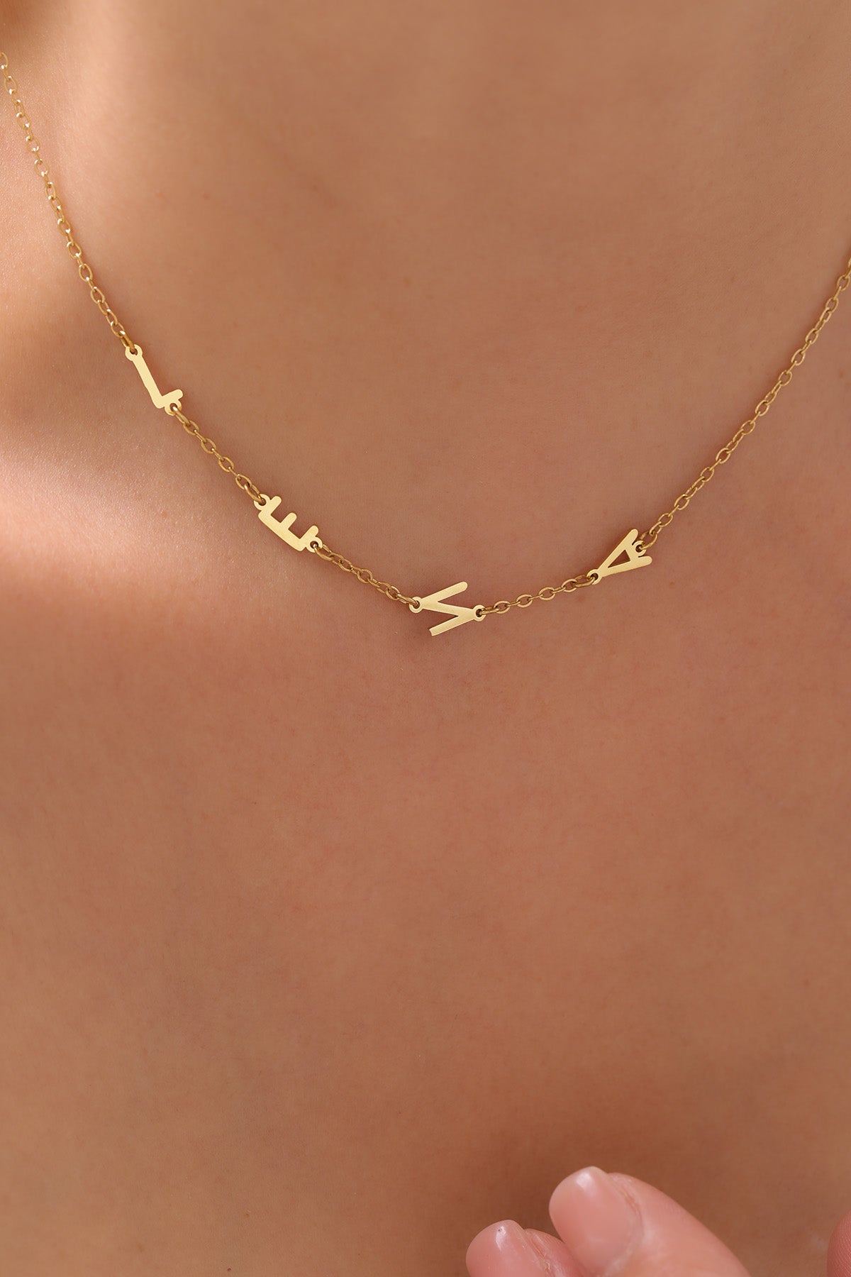 Side Letter Halskette