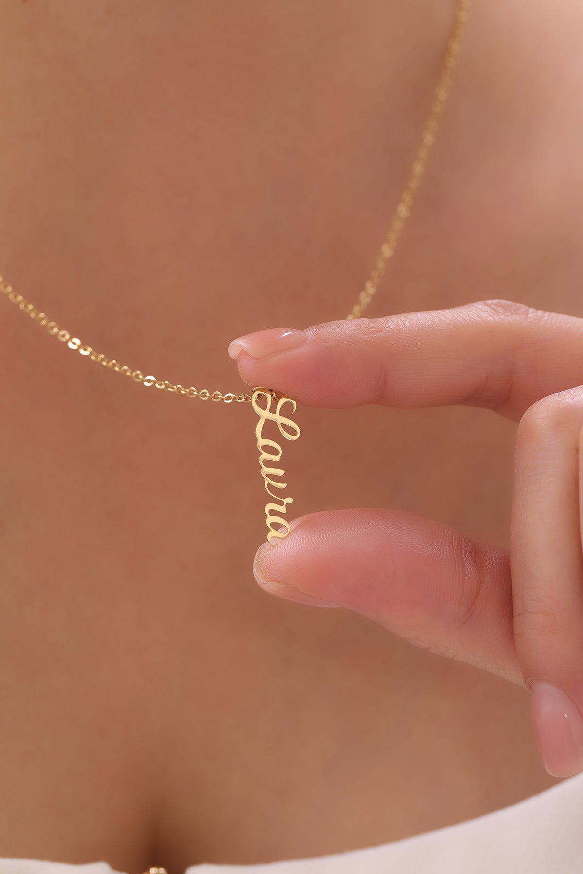 Variante Senkrecht Steel - Namenskette