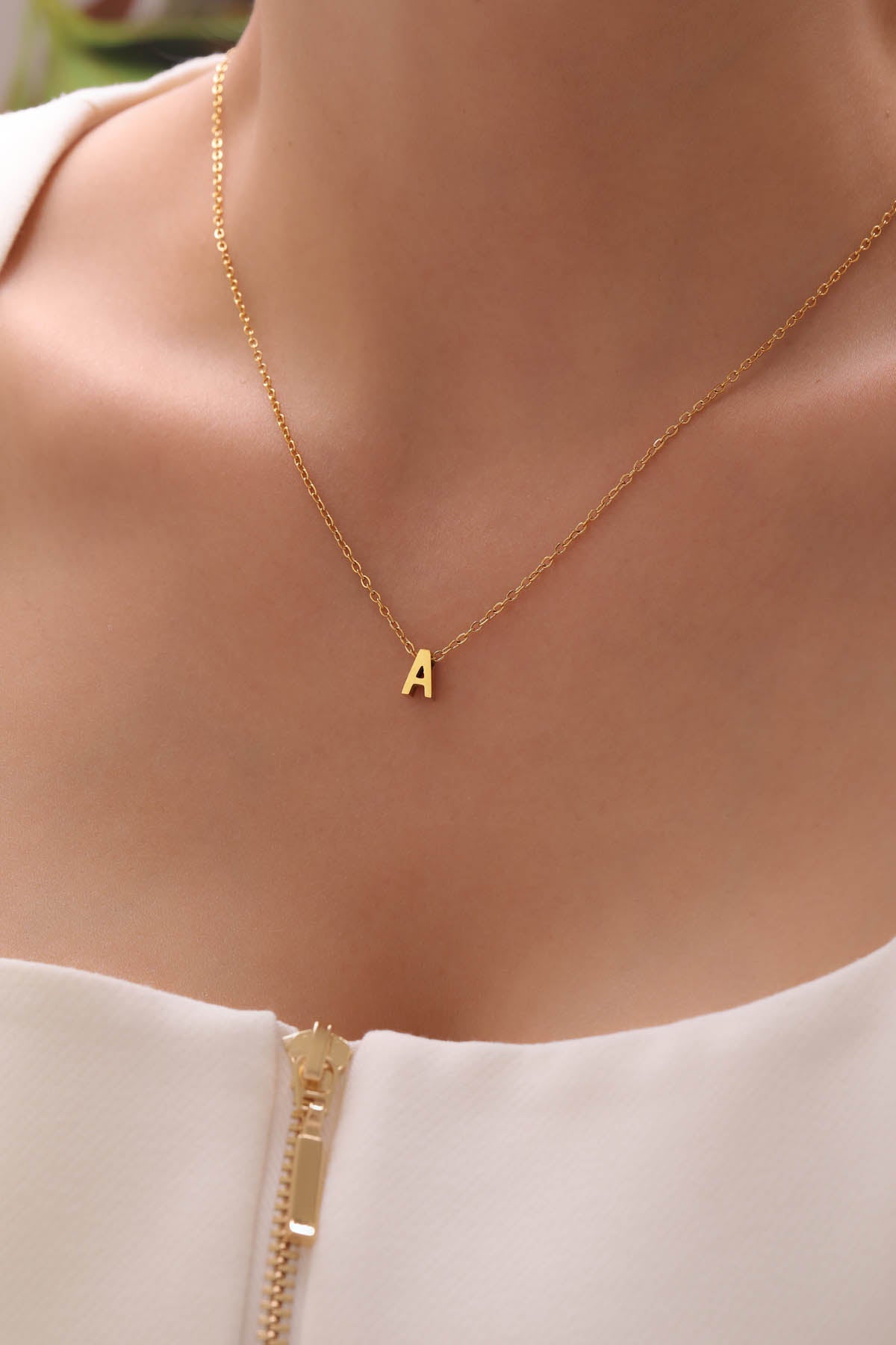 Tiny Letter Necklace