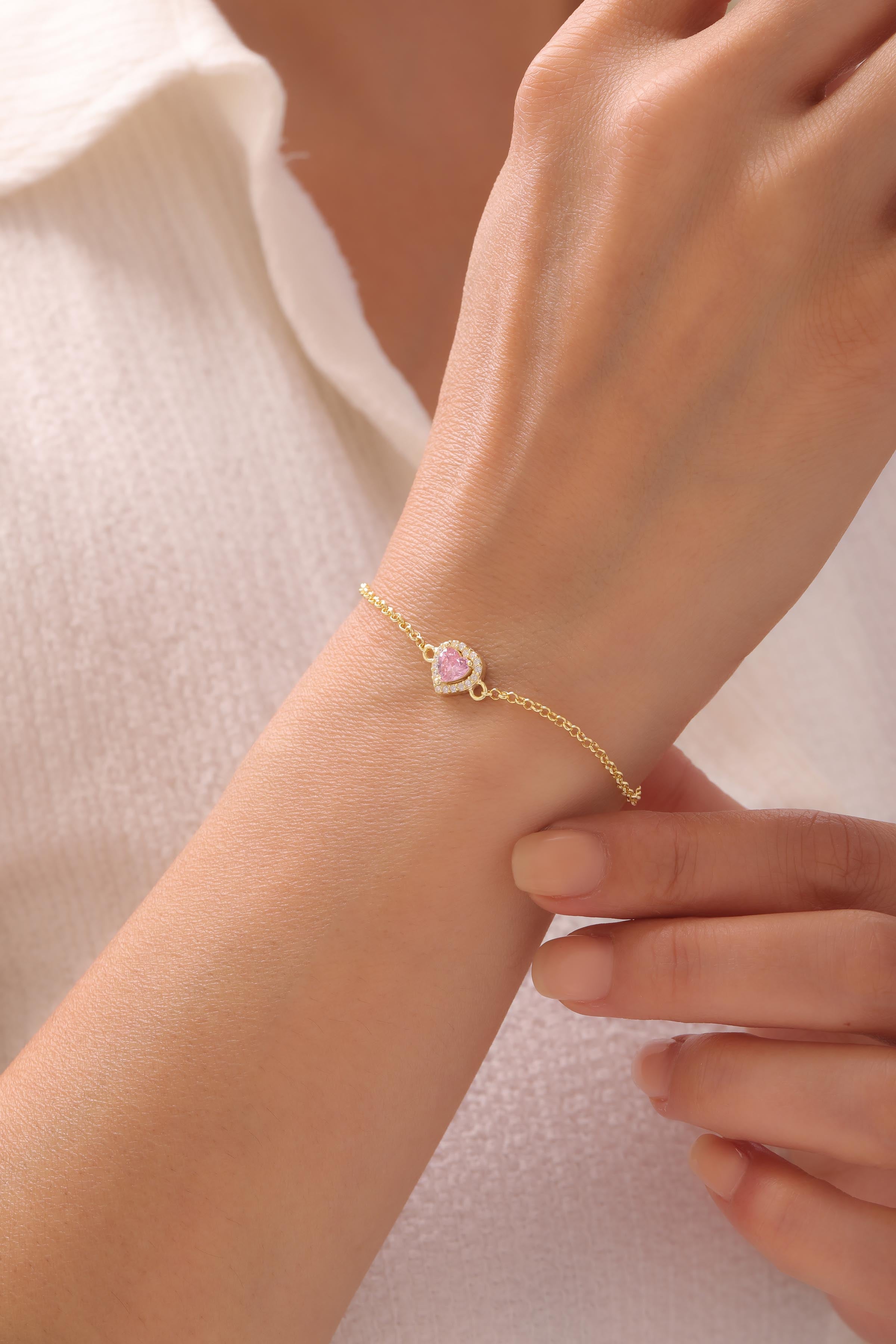 Rosélia Heart Armband