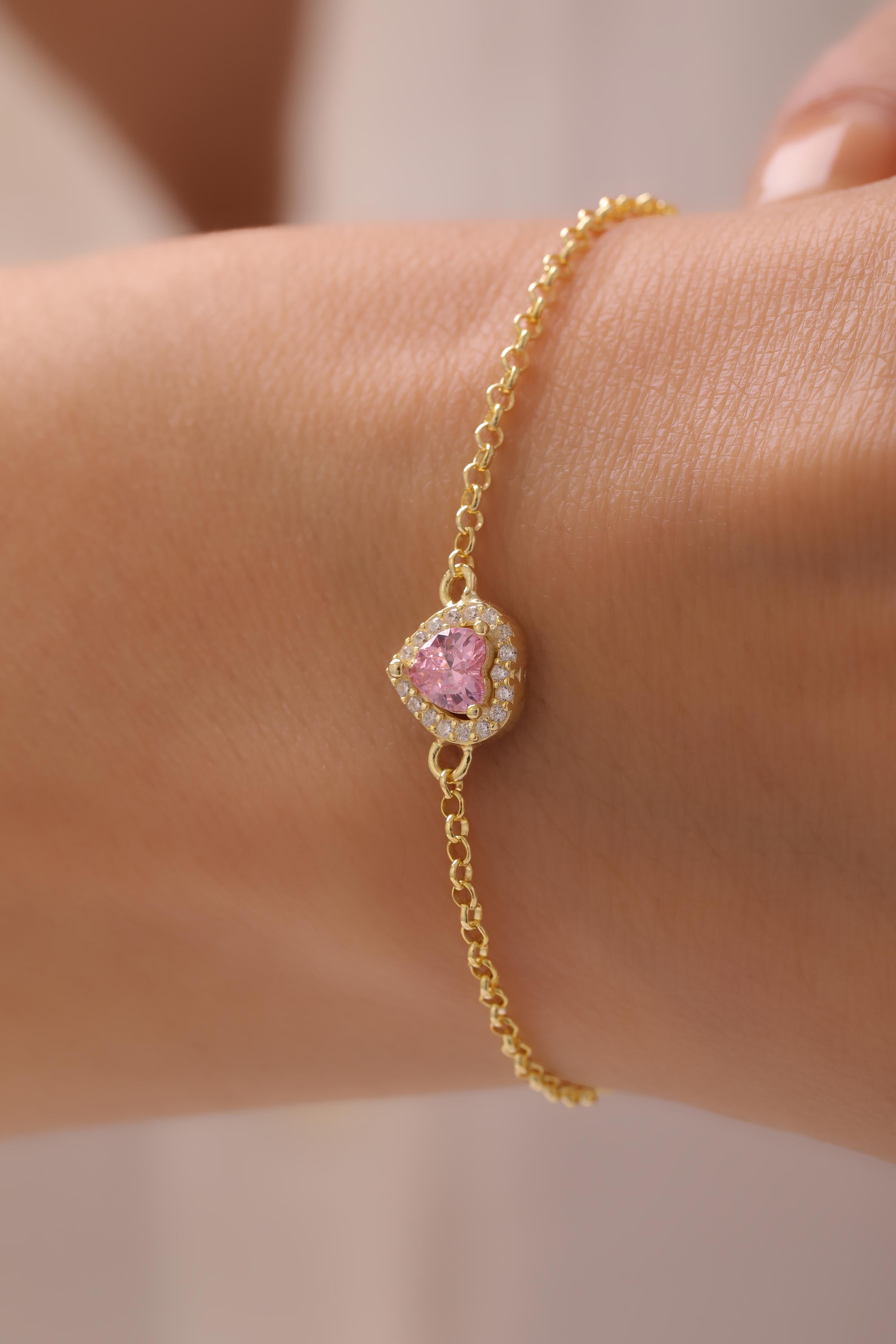 Rosélia Heart Armband