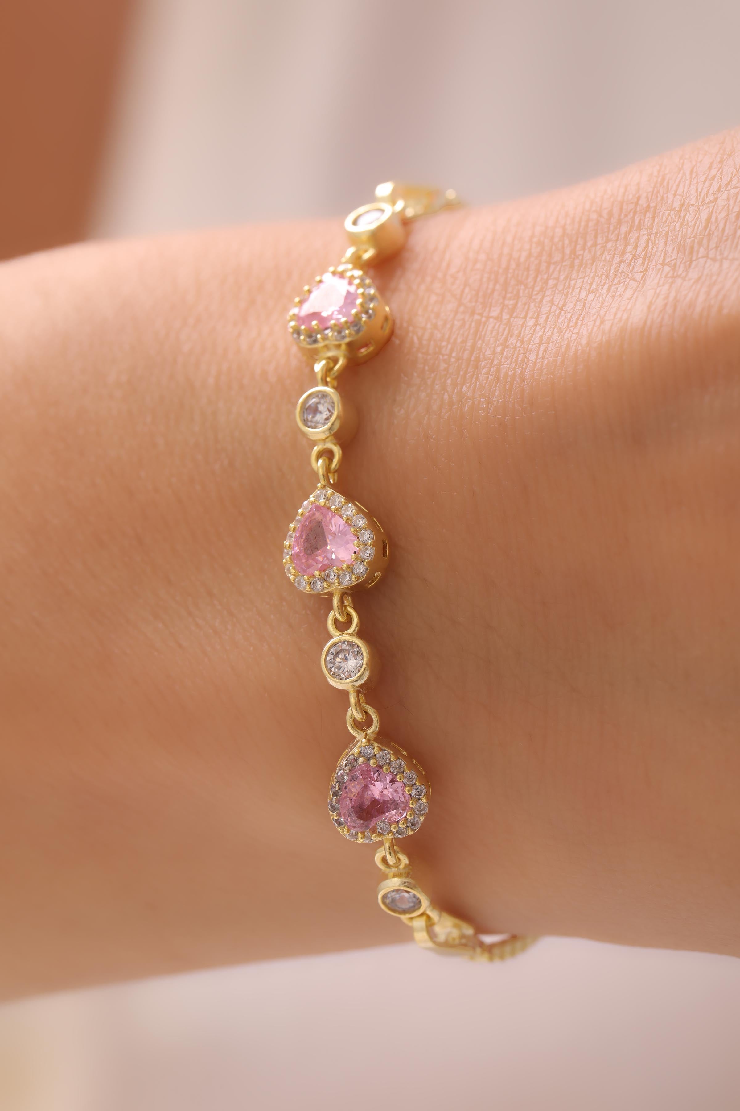 Trio Rosélia Heart Armband