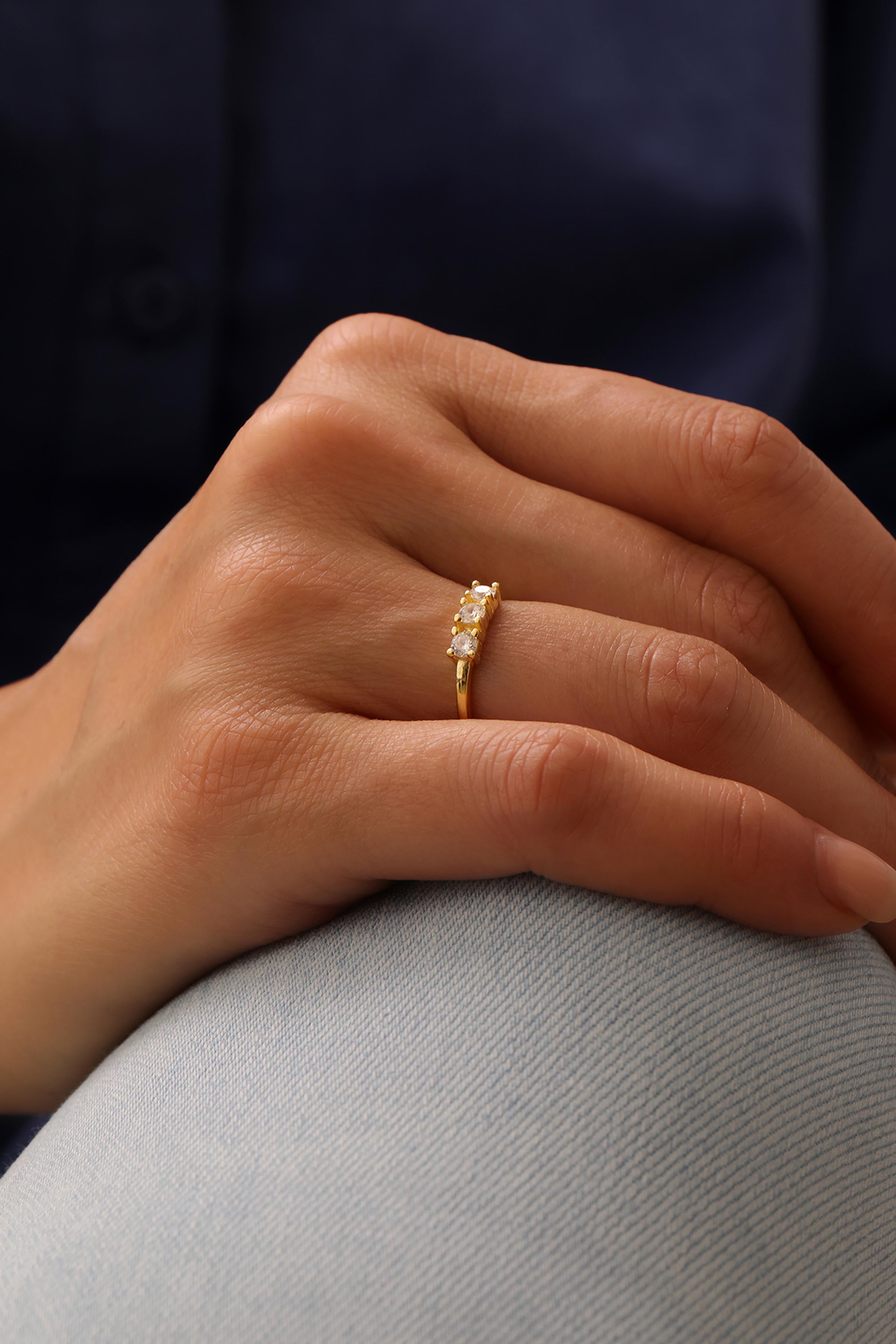 Trio Zirkonia Ring