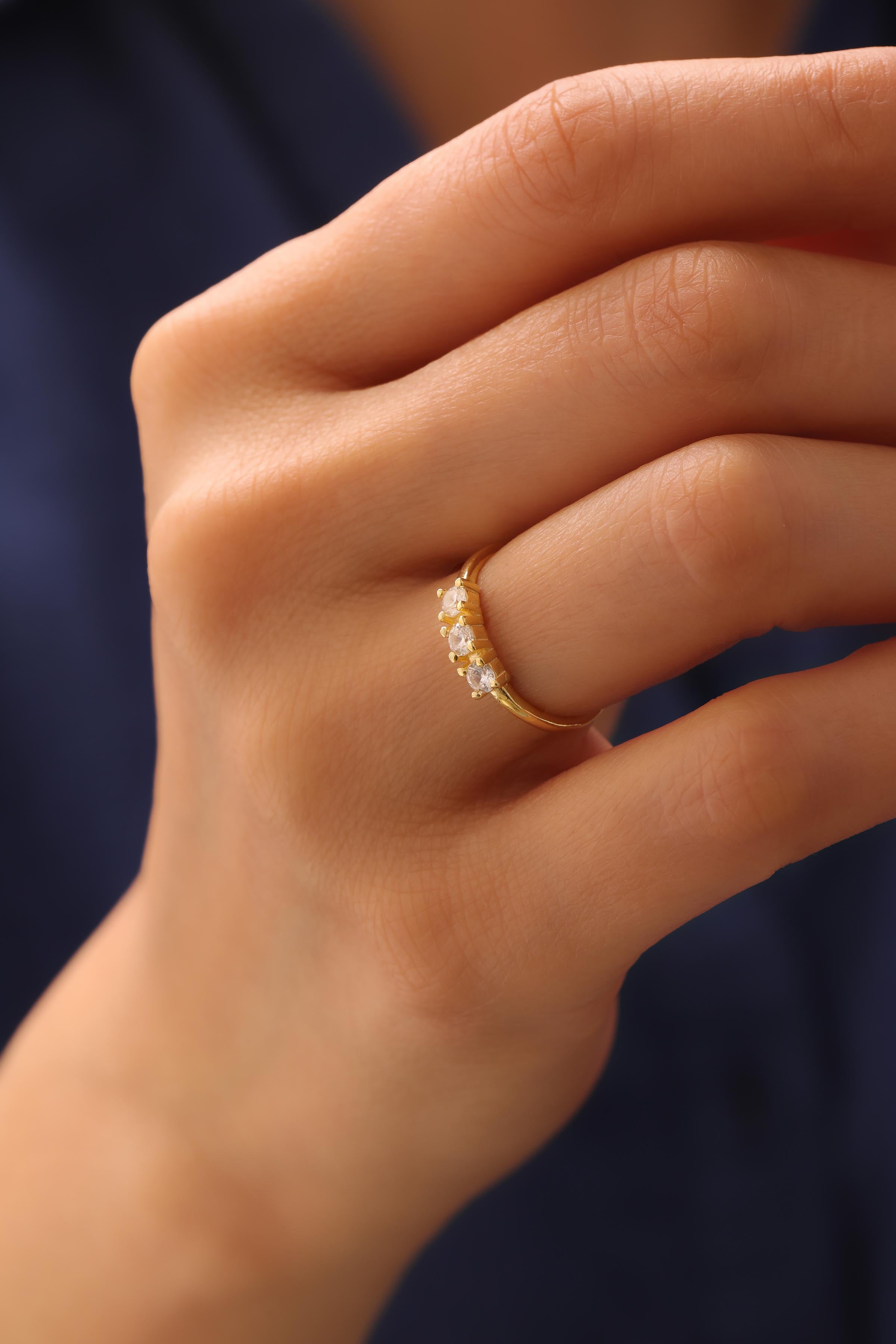 Trio Zirkonia Ring