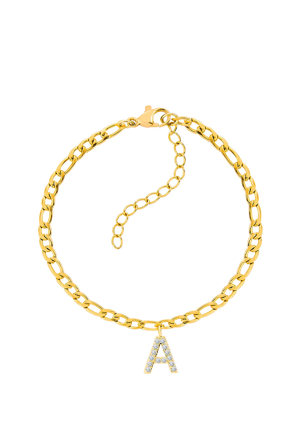 Armband Figaro mit Buchstabe