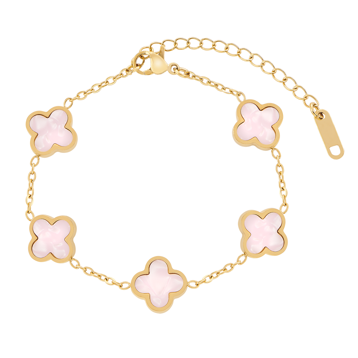 Pink Multiple Leaf Armband