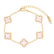 Pink Multiple Leaf Armband