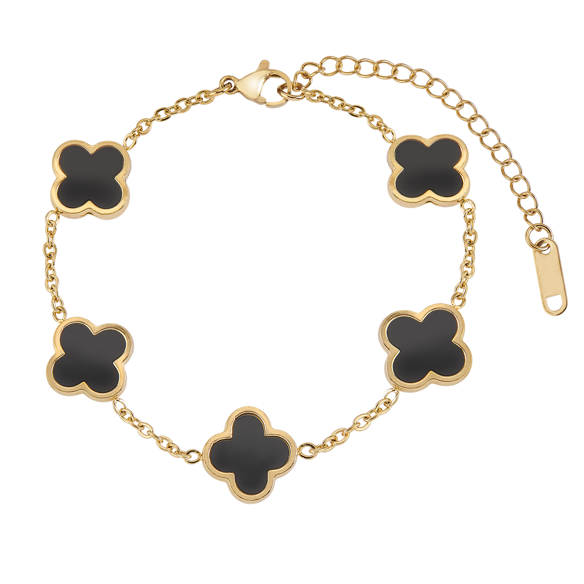 Black Multiple Leaf Armband