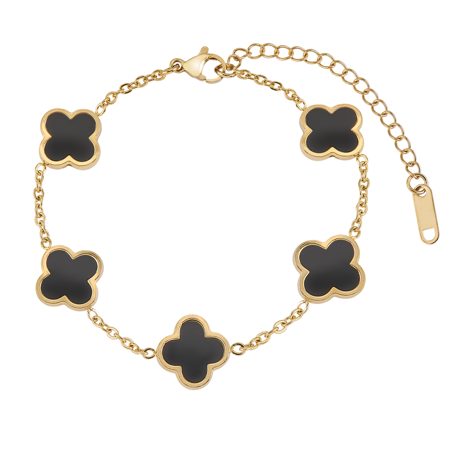 Black Multiple Leaf Armband