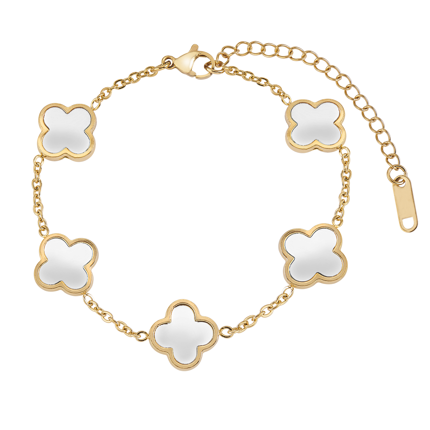 White Multiple Leaf Armband