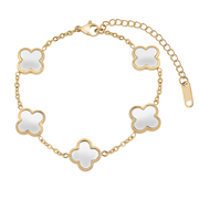 White Multiple Leaf Armband
