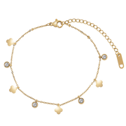 Bracelet en zircone feuille brillante