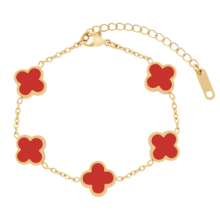 Red Multiple Leaf Armband