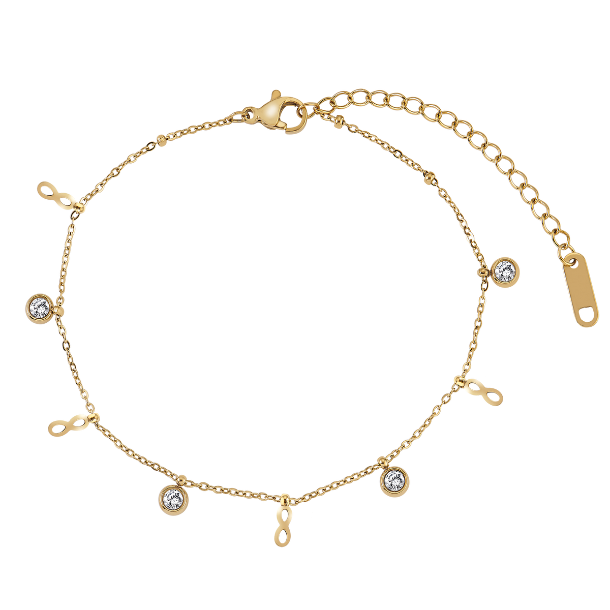 Bracelet brillant en zircone cubique infini