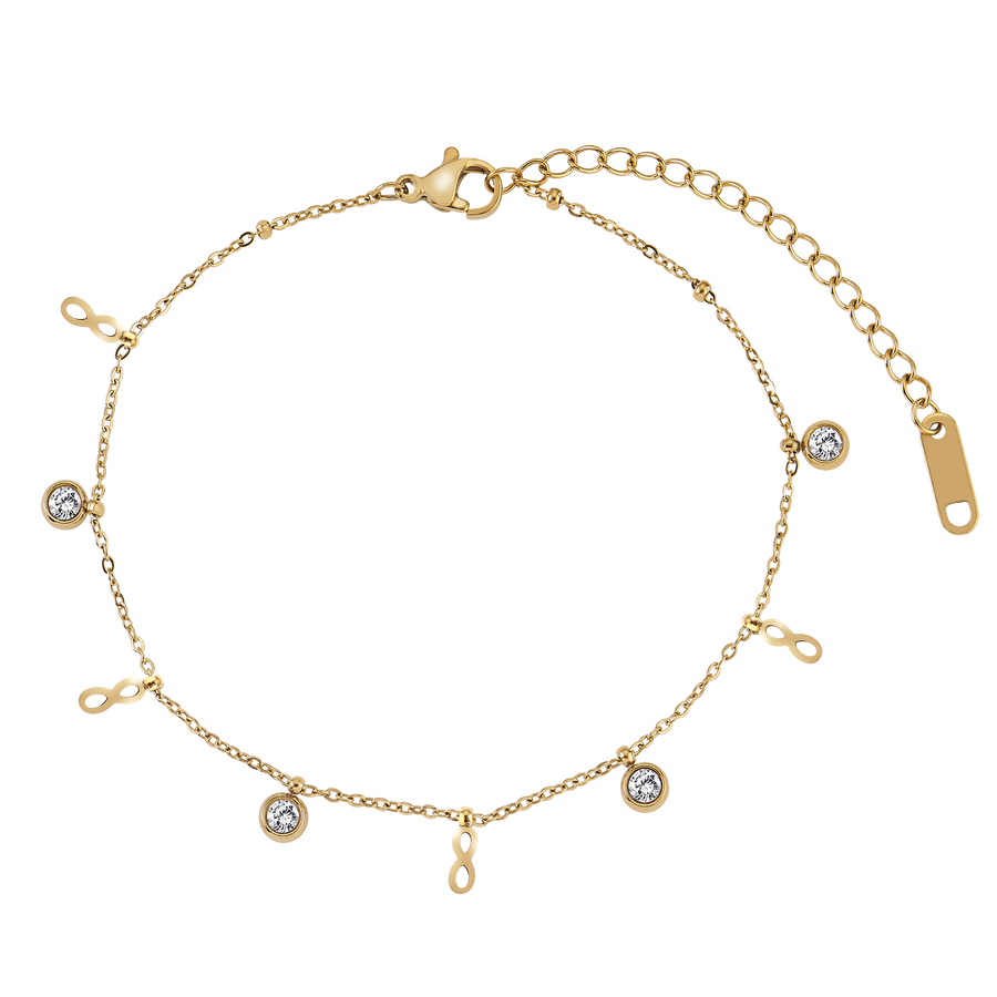 Bracelet brillant en zircone cubique infini