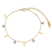 Bracelet croix brillante en zircone