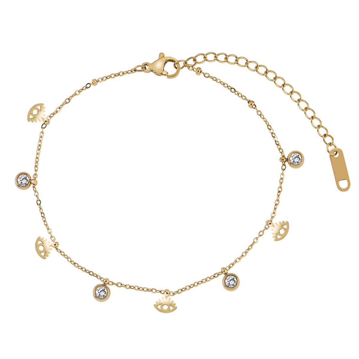 Bracelet œil brillant en zircone