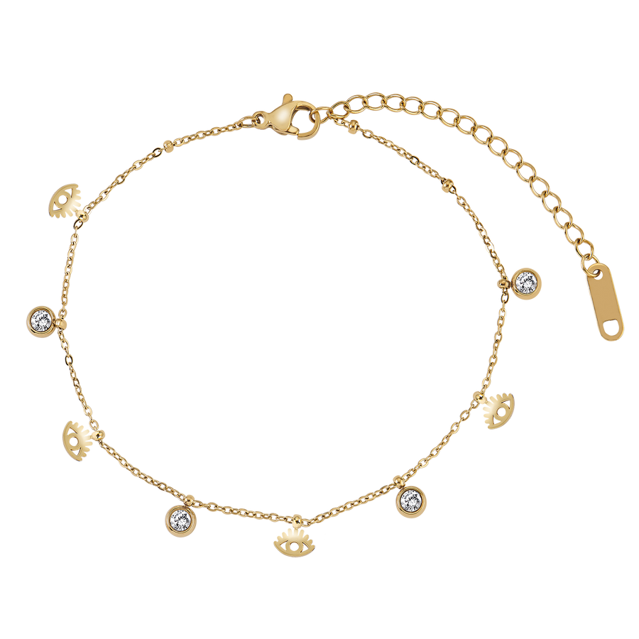 Bracelet œil brillant en zircone
