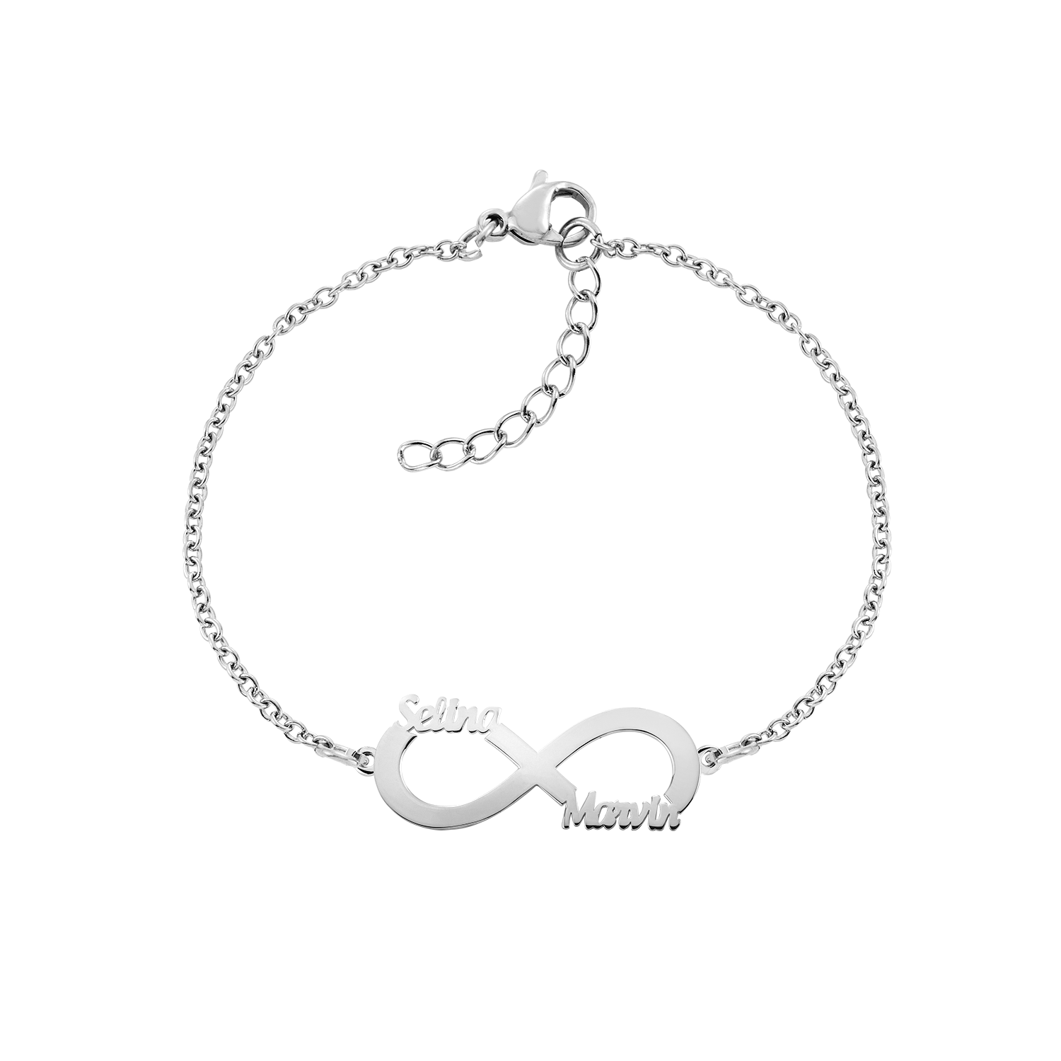 Infinity bracelet with name