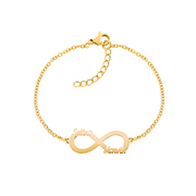 Infinity bracelet with name