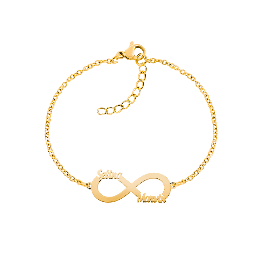 Infinity bracelet with name