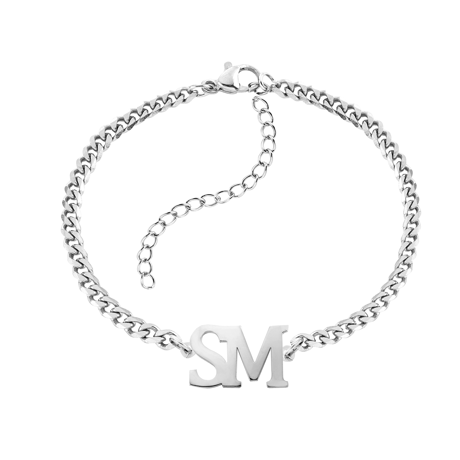 Gourmet name bracelet with 2 letters - variant Cambria