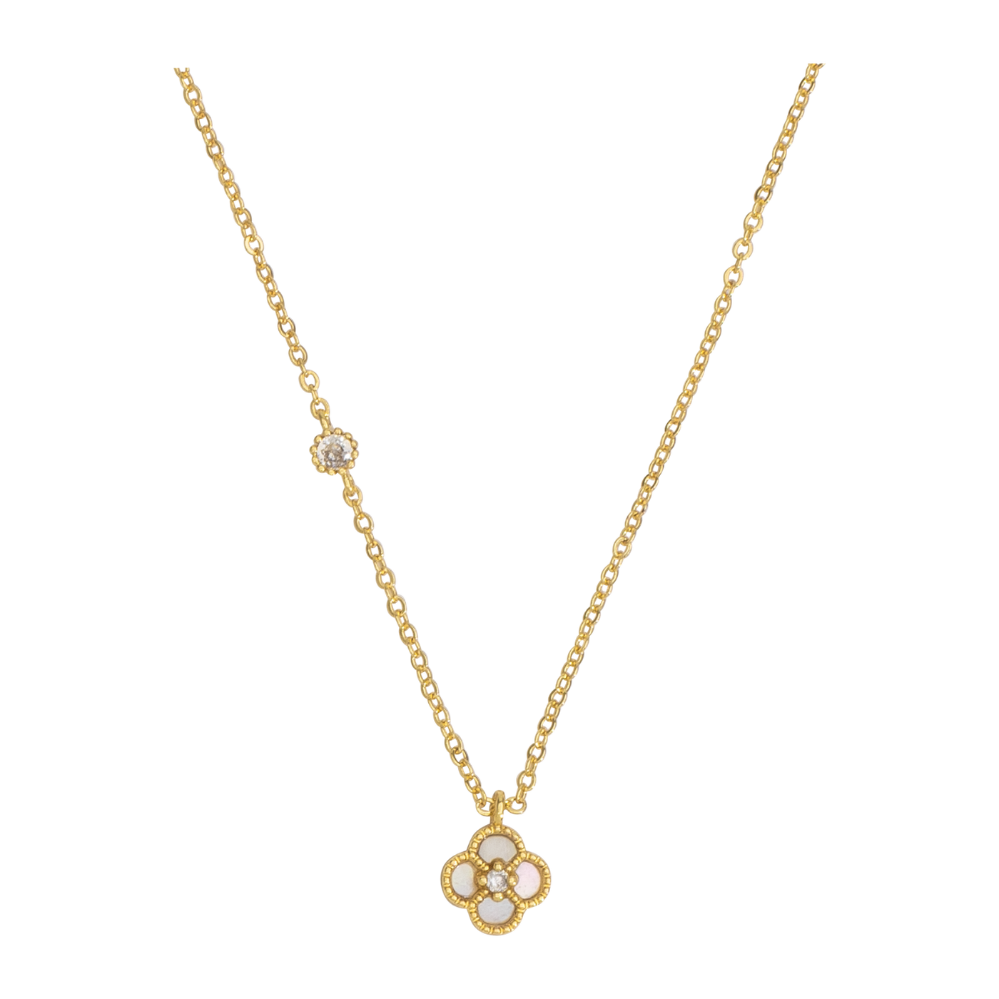 Joyful necklace with zirconia