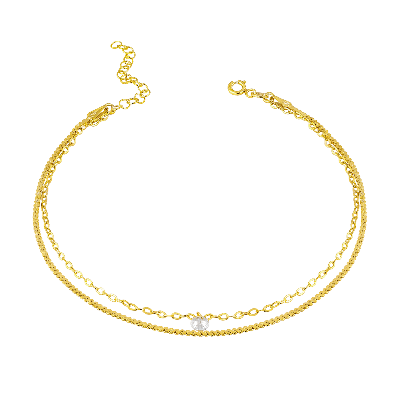 Fußkette Sunshine mit Zirkonia