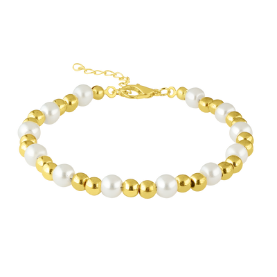 Bracelet Golden Pearls