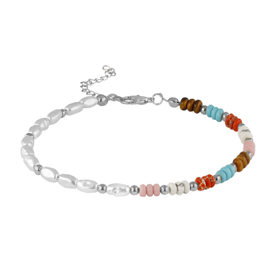 Ibiza anklet with pearls