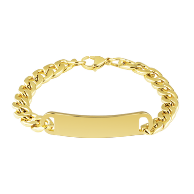 Golden ID-Armband - Breit